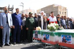 مراسم تشییع پیکر پاک شهدای شهرستان دلیجان در حملات رژیم صهیونیستی
