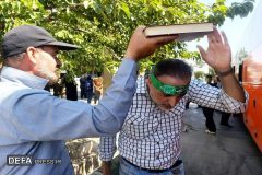 آیین بدرقه خادمین موکب شهدا شهرداری دلیجان